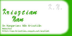 krisztian nan business card