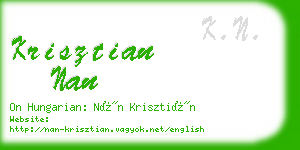 krisztian nan business card